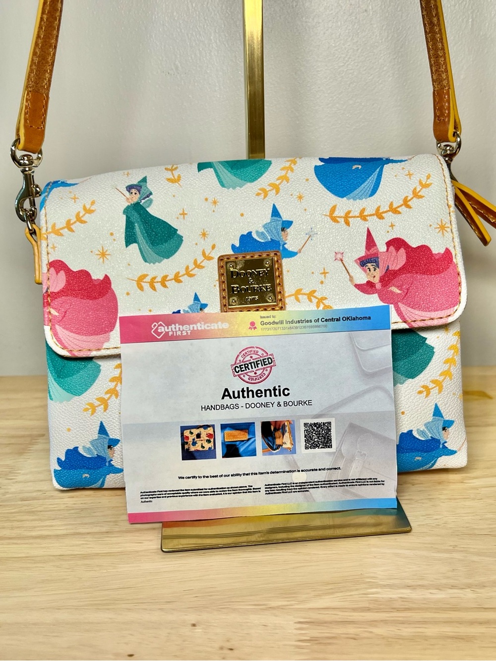 Dooney & Bourke Disney Sleeping Beauty Crossbody Purse like new w/coa